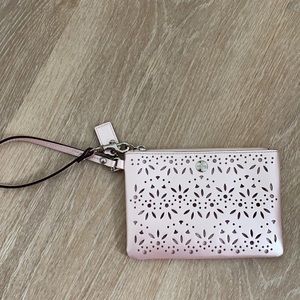 Pink floral Coach wristlet